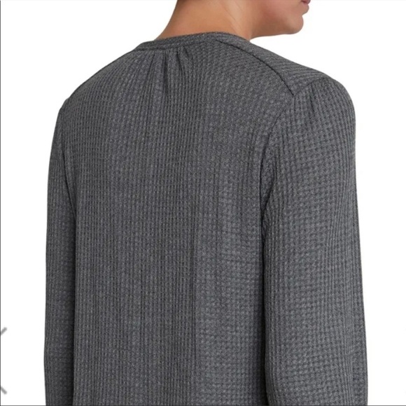 Eberjey Ula Peasant Waffle Weave Long Sleeve Top - Picture 2 of 10